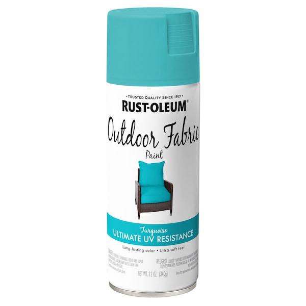 Rust-Oleum Outdoor Fabric Spray Paint, Turquoise, Matte, 12 Oz 358842 - main